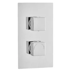 Milan Square Thermostatic 3 Way Concealed Shower Valve with Diverter - Chrome