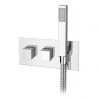 Milan Modern Square Concealed Thermostatic 2-Way Shower Valve with Handset -ShowerLux Shop MIL51VH P