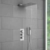 Milan Square Shower Package incl. Flat Fixed Head + Handset 2 Milan Square Shower Package incl. Flat Fixed Head + Handset -ShowerLux Shop MILSK03 n prod