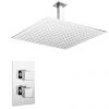 Milan Twin Concealed Thermostatic Valve + 400x400mm Rainfall Shower Head -ShowerLux Shop MILSP06 n p