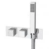 Milan Square Wall Mounted Thermostatic Shower Valve with Handset 2 Milan Square Wall Mounted Thermostatic Shower Valve with Handset -ShowerLux Shop MILSVH prod