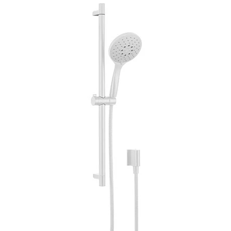 Crosswater MPRO Matt White Slide Rail Kit with 120mm 3-Spray Handshower 3 Crosswater MPRO Matt White Slide Rail Kit with 120mm 3-Spray Handshower