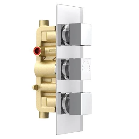 Milan Concealed Shower Valve with Slide Rail Kit + Wall Mounted Fixed Head 7 Milan Concealed Shower Valve with Slide Rail Kit + Wall Mounted Fixed Head - Image 6
