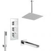 Milan Shower Package (Rainfall Ceiling Mounted Head, Handset + Waterfall Bath Spout) -ShowerLux Shop MSPCM p