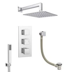 Milan Shower Package (Rainfall Wall Mounted Head, Handset + Freeflow Bath Filler) 13 Milan Shower Package (Rainfall Wall Mounted Head, Handset + Freeflow Bath Filler) -ShowerLux Shop MSPWM detail3 460