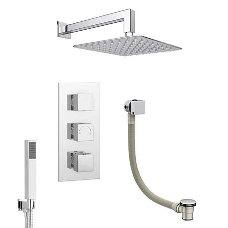 Milan Shower Package (Rainfall Wall Mounted Head, Handset + Freeflow Bath Filler) 8 Milan Shower Package (Rainfall Wall Mounted Head, Handset + Freeflow Bath Filler) - Image 6