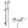 Montreal Wall Mounted Thermostatic Bath Shower Mixer Tap + Slider Rail Kit -ShowerLux Shop MSRK01 p