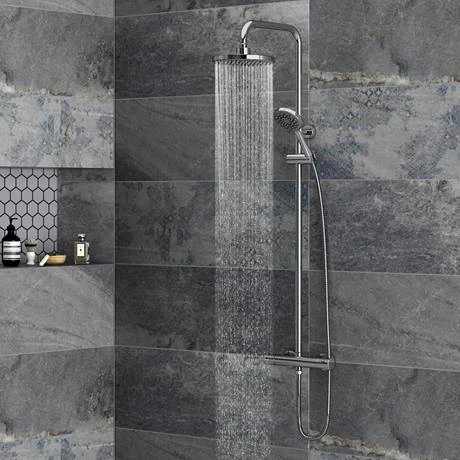 Monza Modern Round Thermostatic Shower - Chrome 7 Monza Modern Round Thermostatic Shower - Chrome - Image 5