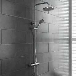 Madrid Luxury Round Thermostatic Shower - Chrome