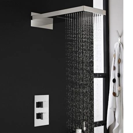 Milan Shower Valve with Built-in Diverter + Rainfall/Water Blade Shower Head 3 Milan Shower Valve with Built-in Diverter + Rainfall/Water Blade Shower Head