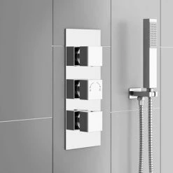 Milan Square Shower Package incl. Flat Fixed Head + Handset 9 Milan Square Shower Package incl. Flat Fixed Head + Handset -ShowerLux Shop Milan Square Shower Package Inc Flat Fixed Head Handset detail2 460