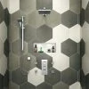Milan Square Triple Shower Package with Diverter Valve, Head, 4 Body Jets + Slider 2 Milan Square Triple Shower Package with Diverter Valve, Head, 4 Body Jets + Slider -ShowerLux Shop Milan Square Triple Shower Package MILSQSVBJSL p