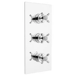 Bristan - 1901 Concealed Dual Control Three Handle Thermostatic Shower Valve - Chrome - N2-SHC3STP-C