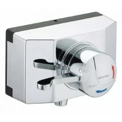 Bristan - Opac Thermostatic Exposed Shower Valve with Chrome Lever and Shroud - OP-TS1503-SCL-C