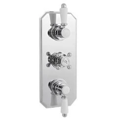 Old London - Chrome Traditional Triple Thermostatic Shower Valve - LDNV03