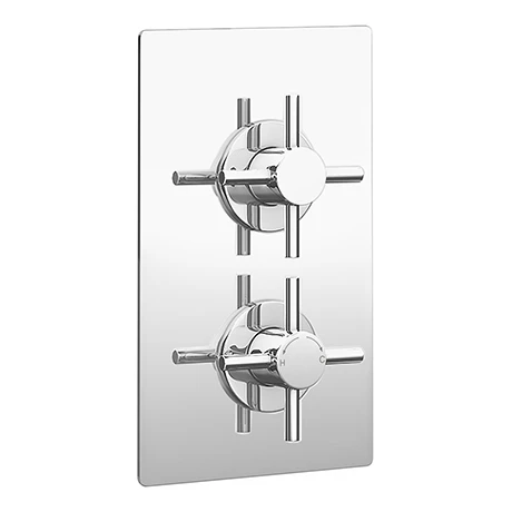 Pablo Twin Crosshead Concealed Shower Valve - Chrome 3 Pablo Twin Crosshead Concealed Shower Valve - Chrome