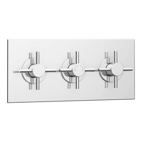 Pablo Triple Crosshead Concealed Thermostatic Shower Valve - Chrome 8 Pablo Triple Crosshead Concealed Thermostatic Shower Valve - Chrome - Image 6