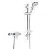Bristan Prism Thermostatic Exposed Single Control Shower Valve with Adjustable Riser Kit - PM2-SQSHXAR-C -ShowerLux Shop PM2 SQSHXAR C P1