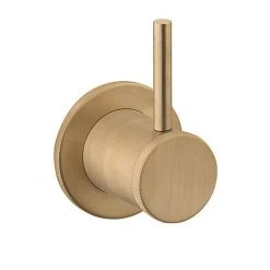 Crosswater MPRO Industrial 2 Way Diverter - Unlacquered Brushed Brass - PRI0007WUB