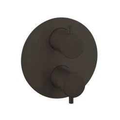 Crosswater MPRO Industrial Carbon Black Crossbox 1 Outlet Trim Set