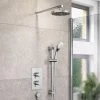 Bristan Prism Fixed Head and Adjustable Riser Shower Pack 1 Bristan Prism Fixed Head and Adjustable Riser Shower Pack -ShowerLux Shop PRISM SHWR PK2 P1
