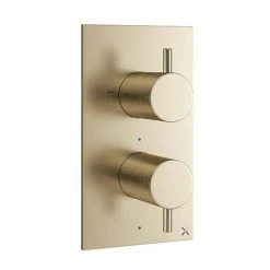 Crosswater MPRO Thermostatic Shower Valve with 2-Way Diverter - Brushed Brass - PRO1510RF+