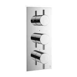 Crosswater MPRO Triple Concealed Thermostatic Shower Valve - Chrome - PRO2000RC