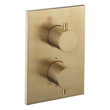 Crosswater - Brushed Brass MPRO Crossbox 1 Outlet Trim & Levers Finishing Kit 3 Crosswater - Brushed Brass MPRO Crossbox 1 Outlet Trim & Levers Finishing Kit