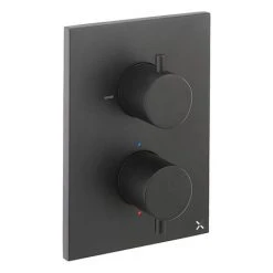 Crosswater - Matt Black MPRO Crossbox 1 Outlet Trim & Levers Finishing Kit