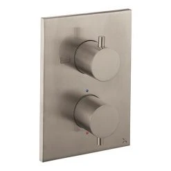 Crosswater Brushed Stainless Steel Effect MPRO Crossbox 2 Outlet Trim & Levers Finishing Kit - PROCB1500LBPV+