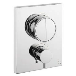 Crosswater MPRO Crossbox Push Chrome 2 Outlet Trim Set