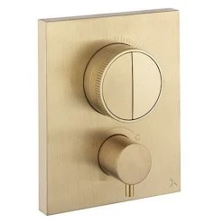 Crosswater MPRO Crossbox Push Brushed Brass Effect 2 Outlet Trim Set