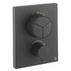 Crosswater MPRO Crossbox Push Matt Black 3 Outlet Trim Set 2 Crosswater MPRO Crossbox Push Matt Black 3 Outlet Trim Set -ShowerLux Shop PROCBPUSH2500LBPM P