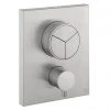 Crosswater MPRO Crossbox Push Brushed Stainless Steel Effect 3 Outlet Trim Set 2 Crosswater MPRO Crossbox Push Brushed Stainless Steel Effect 3 Outlet Trim Set -ShowerLux Shop PROCBPUSH2500LBPV P