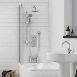 Pablo Triple Thermostatic Valve with Round Shower Head and Slider Rail Kit 10 Pablo Triple Thermostatic Valve with Round Shower Head and Slider Rail Kit -ShowerLux Shop PTTVSS d2 460