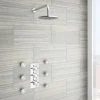 Pablo Concealed Thermostatic Valve with Fixed Shower Head & 6 Body Jets 1 Pablo Concealed Thermostatic Valve with Fixed Shower Head & 6 Body Jets -ShowerLux Shop Pablo Concealed Thermostatic Valve with Fixed Shower Head 6 Body Jets p