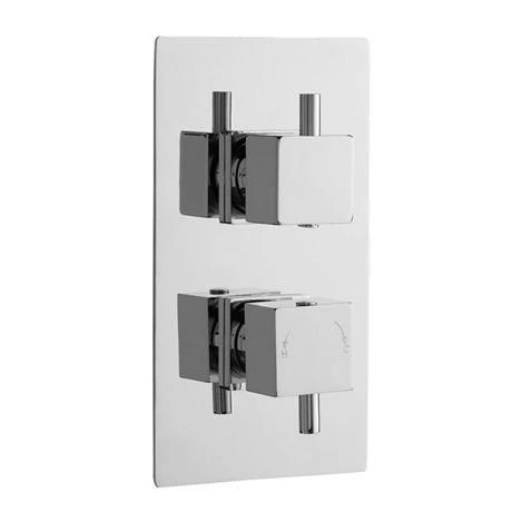 Nuie - Minimalist Square Twin Concealed Thermostatic Valve with Diverter - JTY302 3 Nuie - Minimalist Square Twin Concealed Thermostatic Valve with Diverter - JTY302