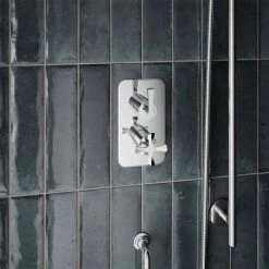 Burlington Riviera Chrome Art Deco 1 Outlet Thermostatic Concealed Shower Valve 5 Burlington Riviera Chrome Art Deco 1 Outlet Thermostatic Concealed Shower Valve -ShowerLux Shop R1SV CHR D1 460 1