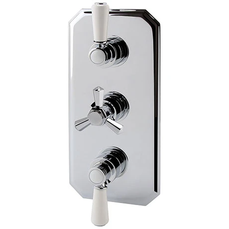 RAK Washington Art Deco Triple Outlet Thermostatic Concealed Shower Valve - RAKWTN3204 3 RAK Washington Art Deco Triple Outlet Thermostatic Concealed Shower Valve - RAKWTN3204