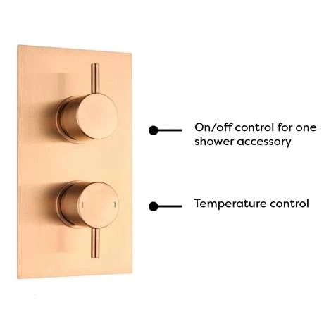 Arezzo Brushed Bronze Round Shower Package with Concealed Valve + Head 7 Arezzo Brushed Bronze Round Shower Package with Concealed Valve + Head - Image 5