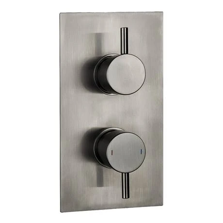 Arezzo Gunmetal Grey Round Shower Package with Concealed Valve + Head 4 Arezzo Gunmetal Grey Round Shower Package with Concealed Valve + Head - Image 2