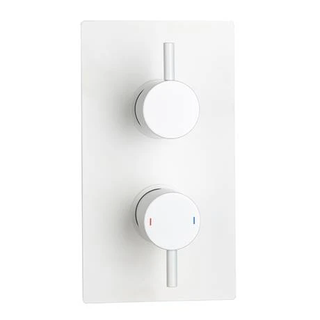 Arezzo Matt White Round Shower Package with Concealed Valve + Head 4 Arezzo Matt White Round Shower Package with Concealed Valve + Head - Image 2
