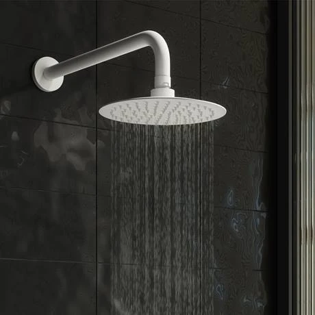 Arezzo Matt White Round Shower Package with Concealed Valve + Head 6 Arezzo Matt White Round Shower Package with Concealed Valve + Head - Image 4