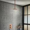 Arezzo Rose Gold Round Shower Package with Concealed Valve + Ceiling Mounted Head -ShowerLux Shop RD2RGPKCM nw prod