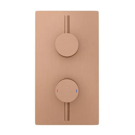 Arezzo Rose Gold Round Shower Package with Concealed Valve + Ceiling Mounted Head 7 Arezzo Rose Gold Round Shower Package with Concealed Valve + Ceiling Mounted Head - Image 5