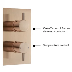 Arezzo Rose Gold Round Shower Package with Concealed Valve + Head -ShowerLux Shop RD2RGPK detail3 460