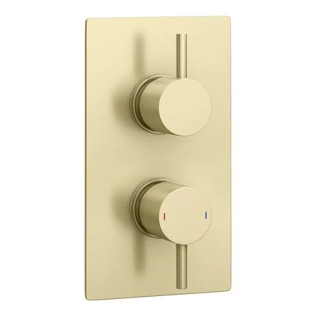 Arezzo Brushed Brass Twin Concealed Shower Valve inc. 300mm Head + Ceiling Mounted Arm 8 Arezzo Brushed Brass Twin Concealed Shower Valve inc. 300mm Head + Ceiling Mounted Arm - Image 6