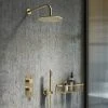 Arezzo Brushed Brass Round Thermostatic Shower Pack with Head + Handset (Oval Backplate) 1 Arezzo Brushed Brass Round Thermostatic Shower Pack with Head + Handset (Oval Backplate) -ShowerLux Shop RD4BBPKR p