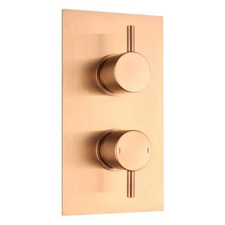 Arezzo Brushed Bronze Round Thermostatic Shower Pack with Head + Handset 4 Arezzo Brushed Bronze Round Thermostatic Shower Pack with Head + Handset - Image 2