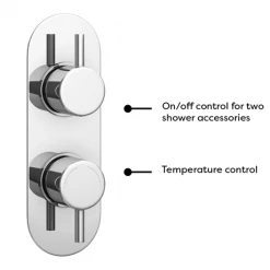 Cruze Round Thermostatic Shower Pack with Head + Handset (Oval Backplate) Chrome 10 Cruze Round Thermostatic Shower Pack with Head + Handset (Oval Backplate) Chrome -ShowerLux Shop RD4CHPKR d3 460